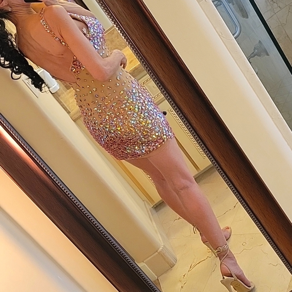 SHERRI HILL Multi-Colored Gem Party Dress, 00 - Picture 14 of 16